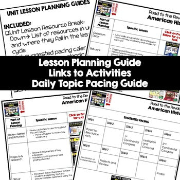 Road to Revolution Lesson Plan Guide, Unit Plan, Back-to-School - preview 2