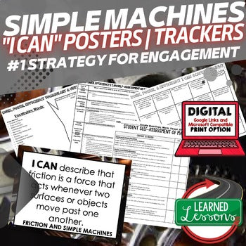 Simple Machines I Can Posters, Physical Science Posters - preview 1