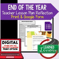 Teacher Lesson Plan Reflection | Print & Google Forms | Teacher Evaluation - preview 1