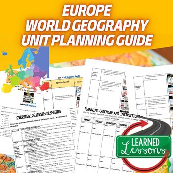 Europe Lesson Plan Guide for World Geography Back To School - preview 1