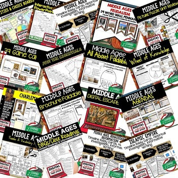 Middle Ages & Feudalism Bundle | Medieval Europe Activities | Print & Google - preview 3