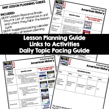 Industrial Age Lesson Plan Guide, American History BACK TO SCHOOL - preview 2