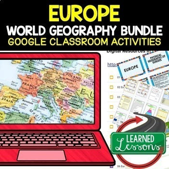 Europe Geography Bundle | Europe Activities | Maps | Print & Google - preview 4