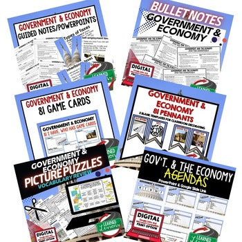 Government & the Economy Bundle | Economics Activities | Print & Google - preview 2