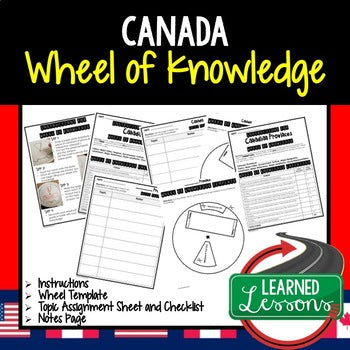 Canada Activity, Wheel of Knowledge (Interactive Notebook) - preview 1