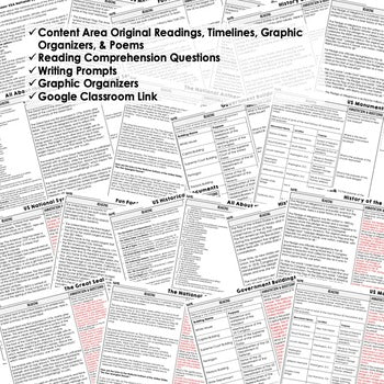 USA Facts & Symbols DBQ Reading Activity, Google, Civics DBQ, Close Reading - preview 2