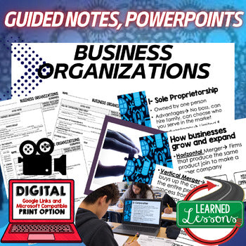 Business Organizations Guided Notes & PowerPoint, Economic Notes - preview 1