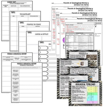 Fossils Guided Notes & PowerPoints NGSS Earth Science Guided Notes - preview 2