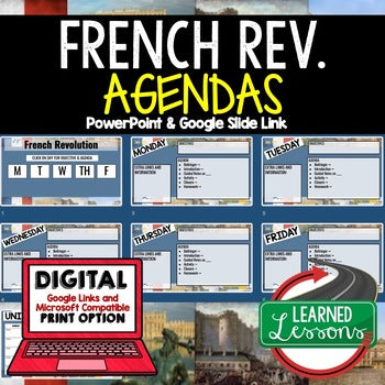 French Revolution Agenda PowerPoint & Google Slides Agenda - preview 1