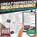The Great Depression DBQ Close Reading Textbook Replacement Google Print - preview 1