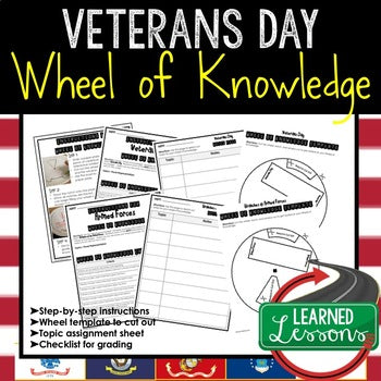 Veterans Day Activity, Veterans Day Wheel of Knowledge - preview 1