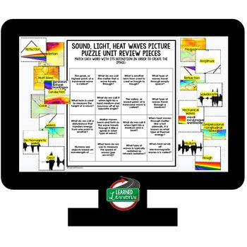 SOUND, LIGHT, HEAT WAVES Activity Picture Puzzle Physical Science Activity - preview 4