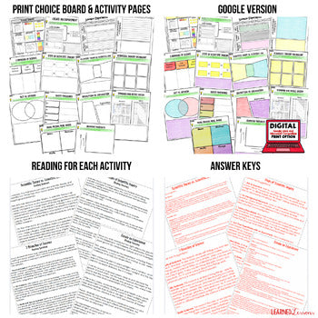 Basic Science & Inquiry Activities Choice Board, Digital Learning, Google - preview 2