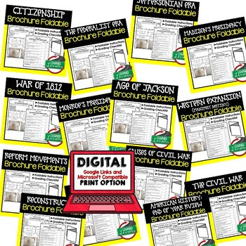 American History Foldable Activities Bundle | Interactive Notebook - preview 4