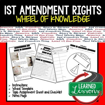 1st Amendment Rights Activity, Wheel of Knowledge - preview 1