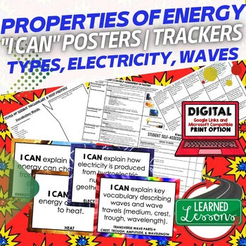 Energy I Can Posters, Physical Science Posters - preview 1