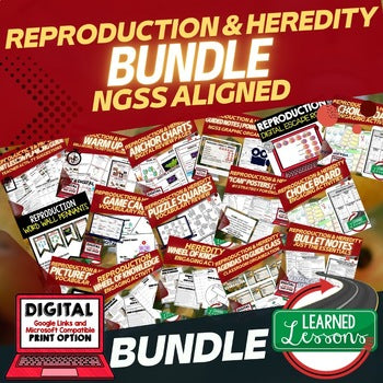 Life Science Reproduction & Heredity Bundle | Genetics, DNA & Punnett Squares - preview 1