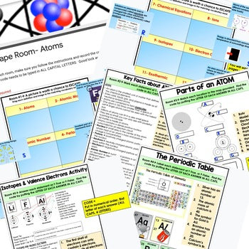 Atoms Digital Escape Room, Atoms Activities for Differentiation - preview 2