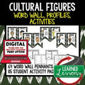 American & World Cultural Figures Word Wall | U.S. History Biography Posters - preview 1
