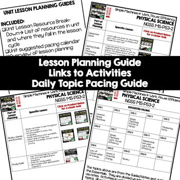 Simple Machines Lesson Plan Guide | NGSS Physical Science Lesson Plans - preview 2