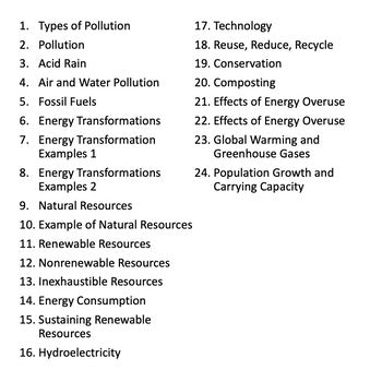 Energy, Renewable Resources & Conservation Bundle | Physical Science Curriculum - preview 3