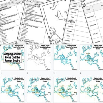 Ancient Rome Map Activity, Mapping The Roman Empire Print, Digital, & Google - preview 2