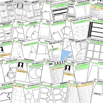 World War II (WWII) Activities, Choice Board, Print & Digital, Google - preview 4