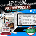 Louisiana Civil War-Reconstruction Activity Picture Puzzle, Louisiana History - preview 1