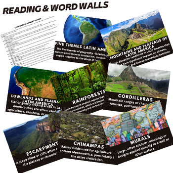 Latin America Word Wall Activity Pages World Geography Word Wall - preview 2