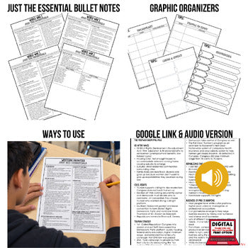 World War I Outline Notes, World War I Bullet Notes, Unit Review - preview 2