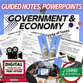 Government & The Economy Guided Notes & PowerPoint, Economics Guided Notes - preview 1