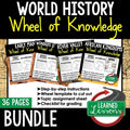 World History Wheel of Knowledge Bundle | Interactive Notebook Activities - preview 1