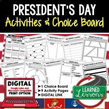 President's Day Activities Bundle, Digital Resources U.S. Presidents Activities - preview 4