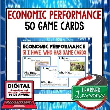Economic Performance GAME CARDS, Economics Activity - preview 1