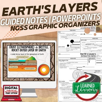 Earth's Layers Guided Notes & PowerPoints NGSS Earth Science Guided Notes - preview 1