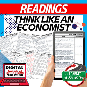 Think Like an Economist DBQ Reading Comprehension Passages and Questions Google - preview 1