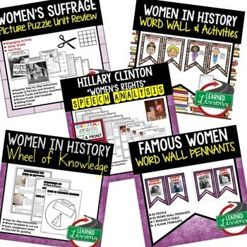 Women's History Activities Bundle | Word Wall, Puzzles & Choice Boards - preview 2