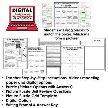 Europe Activity Picture Puzzle, Test Prep, Unit Review, Study Guide - preview 3