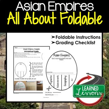 ASIAN EMPIRES Activity, All About Foldable (Interactive Notebook) - preview 1