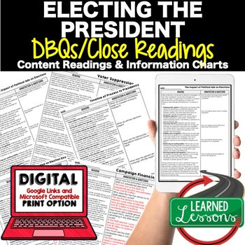Electing the President DBQ | Civics Reading Activity | Print & Digital - preview 1