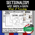 SECTIONALISM Activity, Wheel of Knowledge Interactive Notebook - preview 1