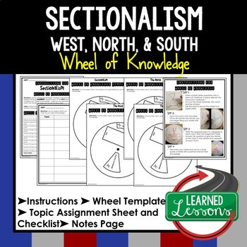 SECTIONALISM Activity, Wheel of Knowledge Interactive Notebook - preview 1