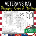 Veterans Day Activity, Veterans Day Biography Cube and Writing Extension - preview 1