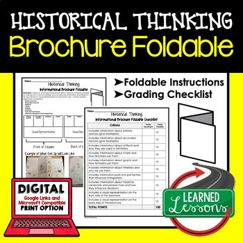Historical Thinking Activity, Basic Geography Foldable - preview 1