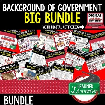Government Activities Bundle | Civics Unit | Print & Google Classroom - preview 1