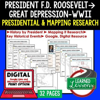President Franklin D. Roosevelt Research & Mapping Print and Digital Google - preview 1