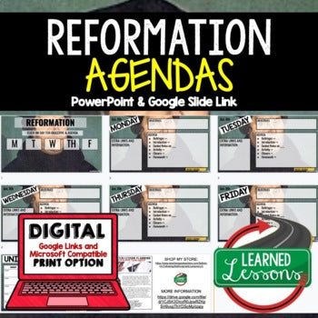 The Reformation Agenda PowerPoint & Google Slides, World History Agenda - preview 1
