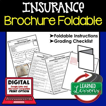 Types of Insurance Foldable Activity | Personal Finance | Financial Literacy - preview 1
