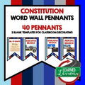 Constitution Word Wall Pennants Civics Word Wall US History Word Wall Posters - preview 1
