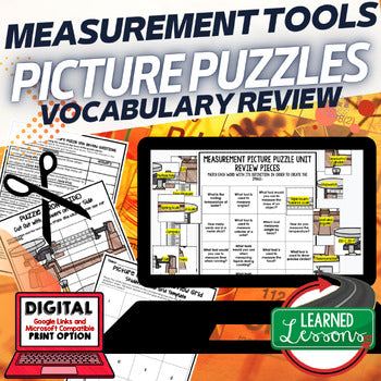 Measurement Activity Picture Puzzle Earth Science Activity - preview 1